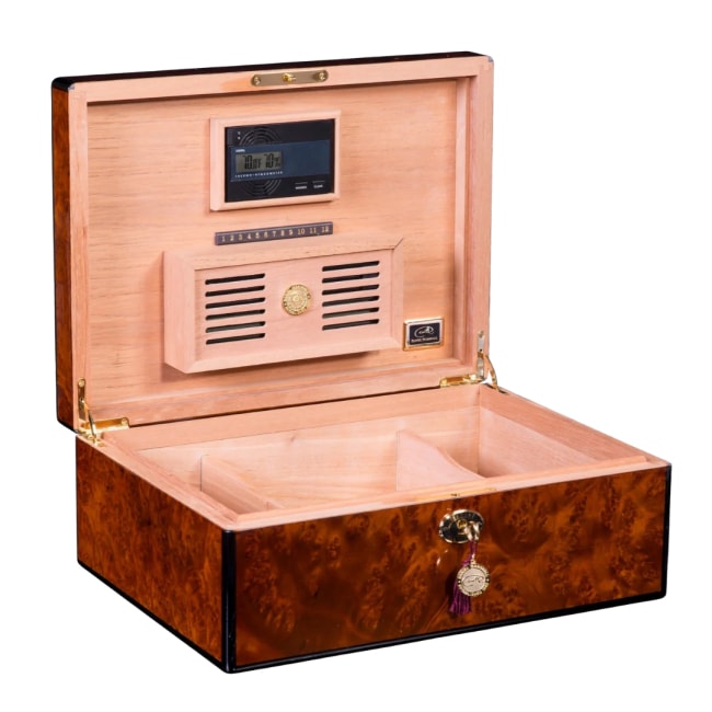 5. daniel marshall 125 humidor burl private stock humidor