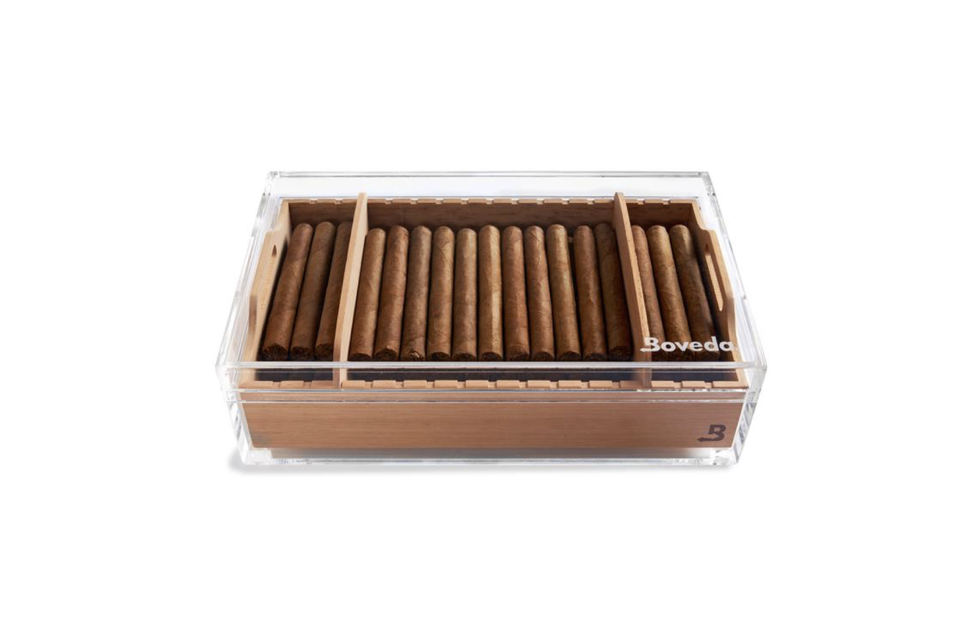 boveda small acrylic humidor